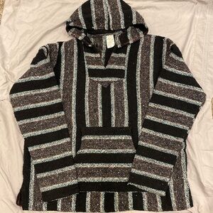 Striped Black and Gray Men's Sweater